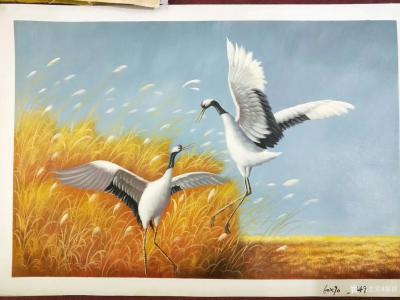 黎群日记-油画飞鸟系列作品《白天鹅》《鹦鹉》，尺寸60*90cm，已出售，欢迎订制【图1】