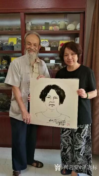 洪志标日记-两分钟笔下的剪纸艺术家艾俊波,以及其他几幅肖像速写，请欣赏【图3】