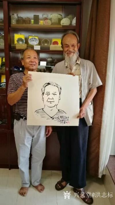 洪志标日记-两分钟笔下的剪纸艺术家艾俊波,以及其他几幅肖像速写，请欣赏【图5】