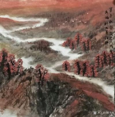 陈秀梅日记-近期创作了一幅四尺斗方《塞上秋声》，一幅八尺条屏《红树醉山乡》，一幅六尺整张的作【图1】