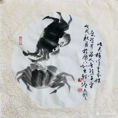 冯增木日记-近为休渔期，画几幅螃蟹大虾一娱。请欣赏【图4】