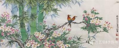 李伟华日记-新近创作几幅国画花鸟画，《紫气东来》《喜临门》，请欣赏【图1】