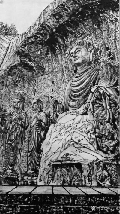 马培童日记-《探索“龙门”对话卢舍那大佛》（48）
  探索“龙门石窟”，使我很兴奋，第一【图2】