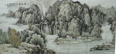 陈庆明荣誉-《中国书画报》刊登的2幅国画山水画作品《唱金秋》和《富美图》，由张义洪老师撰文《【图4】