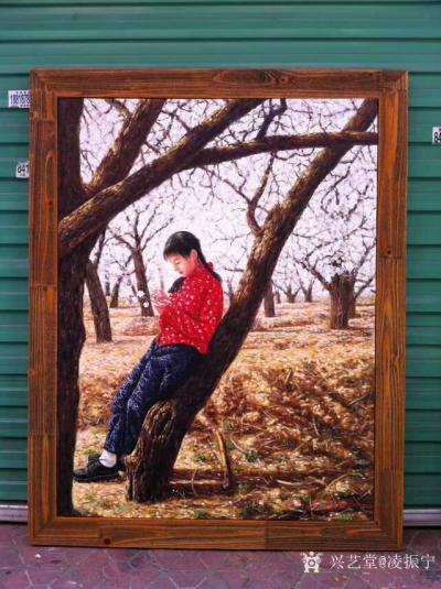 凌振宁日记-油画人物画乡村少女题材系列作品四幅，乡村的气息，恬静朴实，与都市少女对比，别有一【图2】