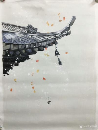 周海波日记-纯手绘油画风景《24节气》系列作品，尺寸大小50x70cm，整套一共24幅作品，【图5】