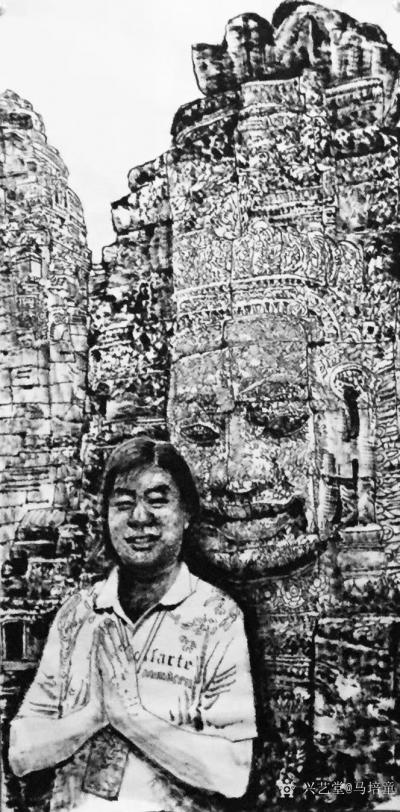 马培童日记-《佛教对我艺术创作的影响》马培童焦墨画感悟笔记（64）走进柬埔寨吴哥窟，才理解佛【图1】