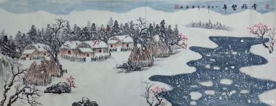 刘慧敏日记-国画山水画《瑞雪兆丰年》系列作品六幅，时正是隆冬，全国很多地方已经开始被皑皑白雪【图1】