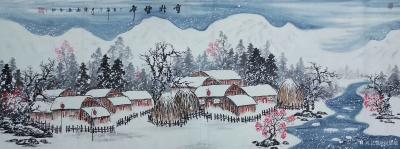 刘慧敏日记-国画山水画《瑞雪兆丰年》系列作品六幅，时正是隆冬，全国很多地方已经开始被皑皑白雪【图4】