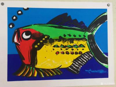 阎敏收藏-观澜版画基地张桂林老师版画新作欣赏
   北冥有鱼，其名为鲲。化而为鸟，其名为【图1】