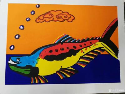 阎敏收藏-观澜版画基地张桂林老师版画新作欣赏
   北冥有鱼，其名为鲲。化而为鸟，其名为【图2】