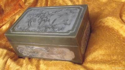 荆古轩收藏-我收藏的文房多面浅雕铜盒，它是前人高士心怀古意的表达和珍玩赏品。【图5】