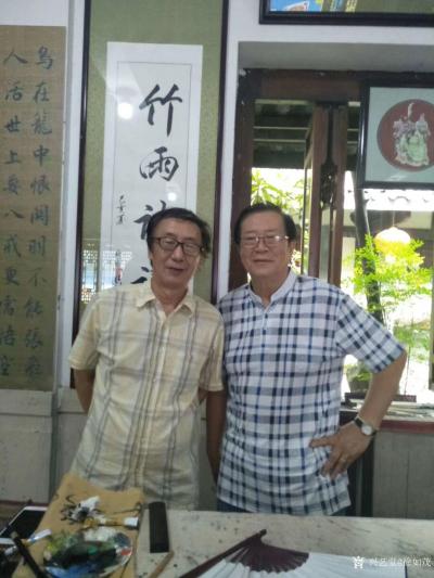 徐如茂生活-国家一级美术师，著名画家杨阳先生一行行莅临巴蜀阆中，与本土画家交流与指导。【图2】