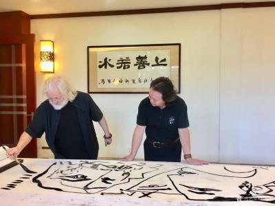 叶仲桥收藏-11月17日广东汉莎画院迎来了二位重要客人，一位是欧洲德国艺术家戈飞（中文名），【图4】
