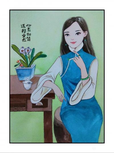 刘晓宁日记-香香漫画：客户给头像，想要民国风，于是设计了一款民国淑女漫画，你也想变身温婉贤淑【图1】