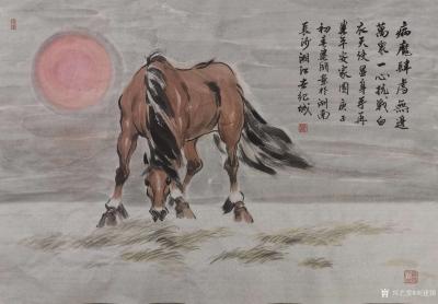 刘建国日记-在这段异常清净的日子里，画一些单马练习，提升一下造型能力和笔墨关系。
庚子年初【图4】