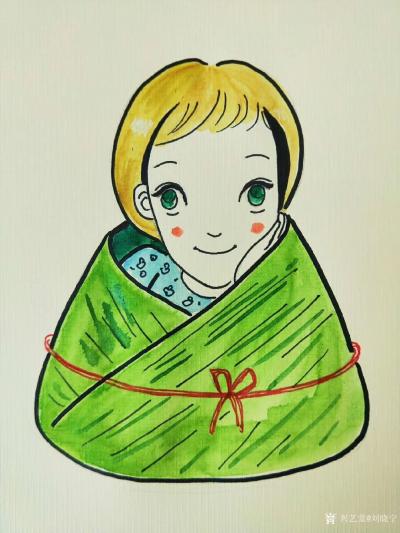 刘晓宁日记-萌萌哒漫画版肖像小粽子，可爱的小粽子，想被“包”吗？50元一位，我来包你，只有电【图4】