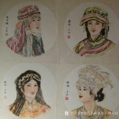 当代书画名家—缪月红日记-我国是一个多民族的国家，一共有56个民族。除了汉族，这几个民族如维吾尔族、藏族、【图2】