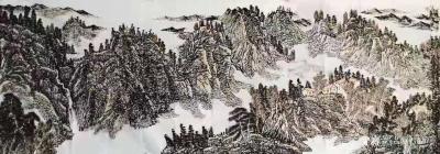 马培童收藏-“对话董源的山水画”潘玮萱评马培童（32）；
  董源的山水有两种形式：一是为【图8】