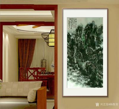杨牧青日记-名称：大写意国画
规格：136cmx68cm/8平尺/二十五年老白宣。
款识【图2】