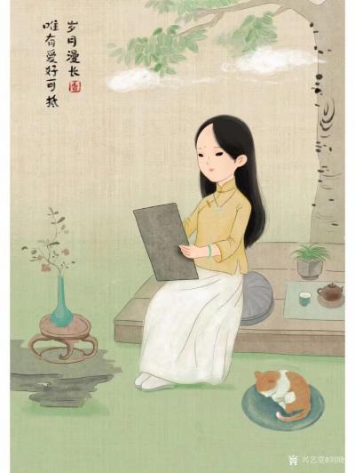 刘晓宁日记-香香治愈系插画《唯有爱好可抵岁月漫长。》
《饥来吃饭，困来眠，简单生活，身心可【图1】
