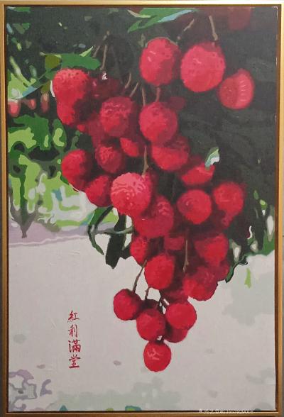 13557929016日记-发布了红利满堂和映月桃花两幅油画。【图1】