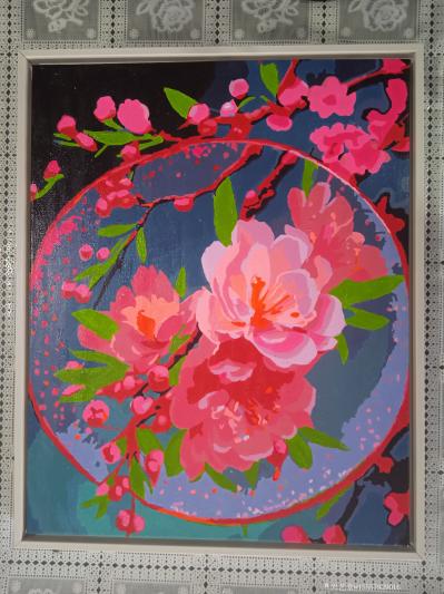13557929016日记-发布了红利满堂和映月桃花两幅油画。【图2】